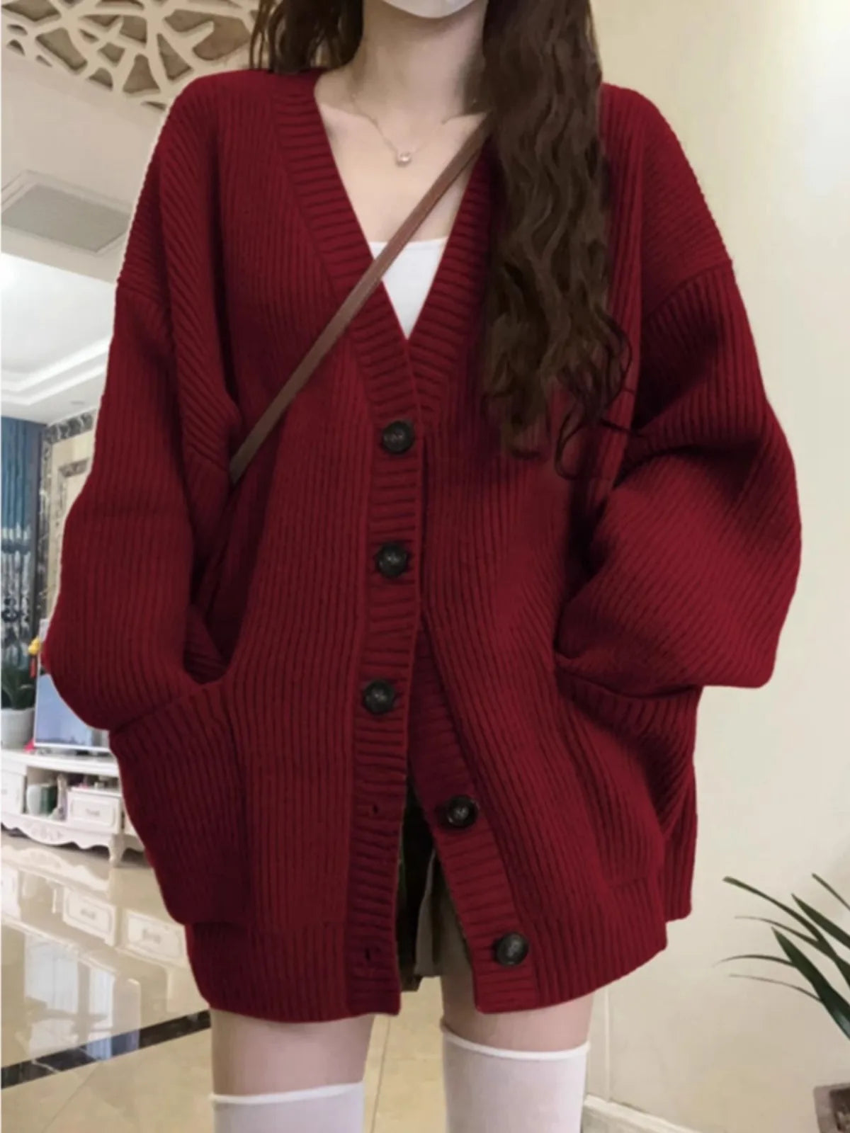 Editvera Knitted Cardigan with Sculpted Cozy Detail