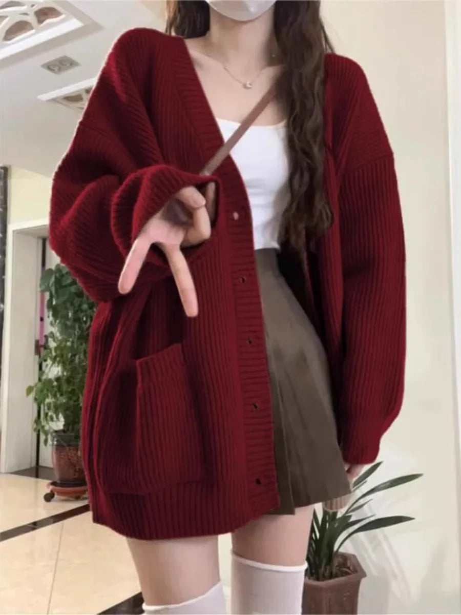 Editvera Knitted Cardigan with Sculpted Cozy Detail