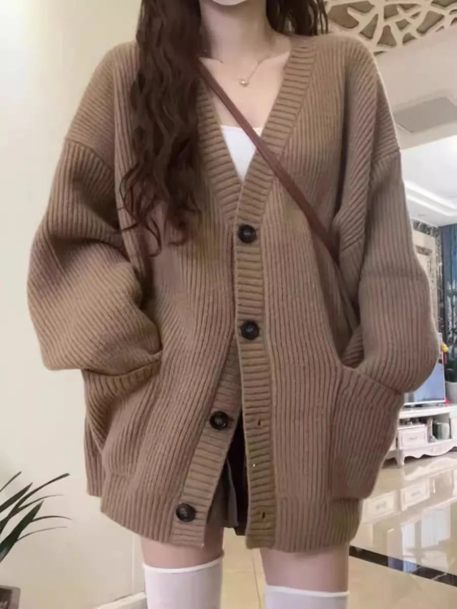Editvera Knitted Cardigan with Sculpted Cozy Detail